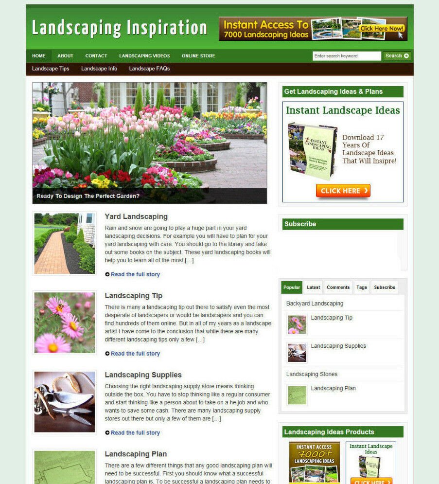LANDSCAPE GARDENERS WEBSITE & STORE WITH HOSTING AND NEW DOMAIN