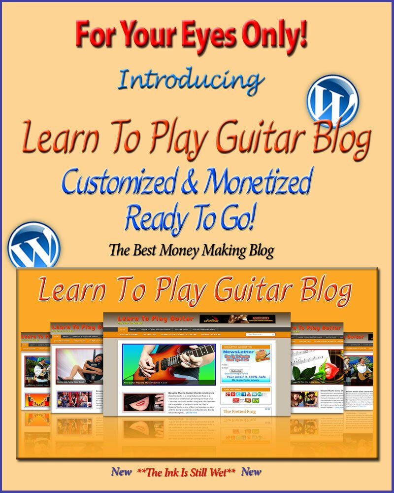 Learn Guitar Blog Self Updating Website - Clickbank Amazon Adsense Pages