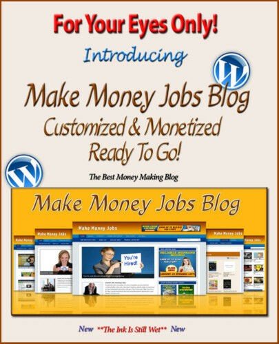 Make Money Jobs Blog Self Updating Website Clickbank Amazon Adsense Pages