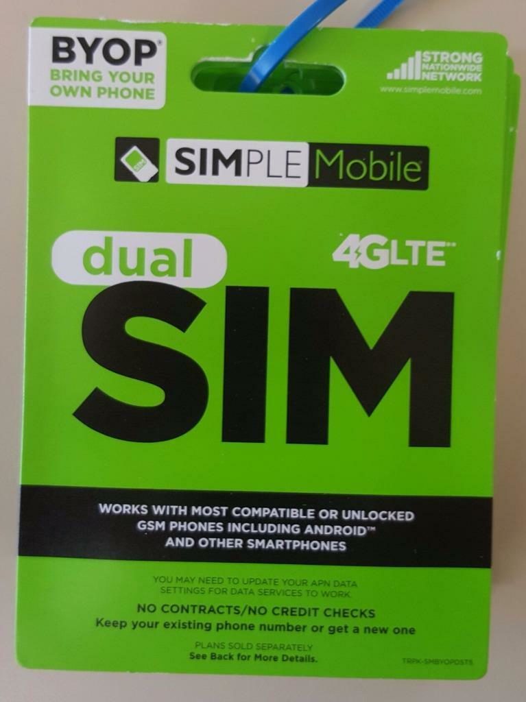 PRELOADED Simple Mobile SIM PREFUNDED $40 PLAN FREE 2ND MONTH $80 Worth
