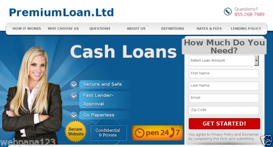 Payday Loans Affiliate Site - Up To $220 Per Lead - Huge Market