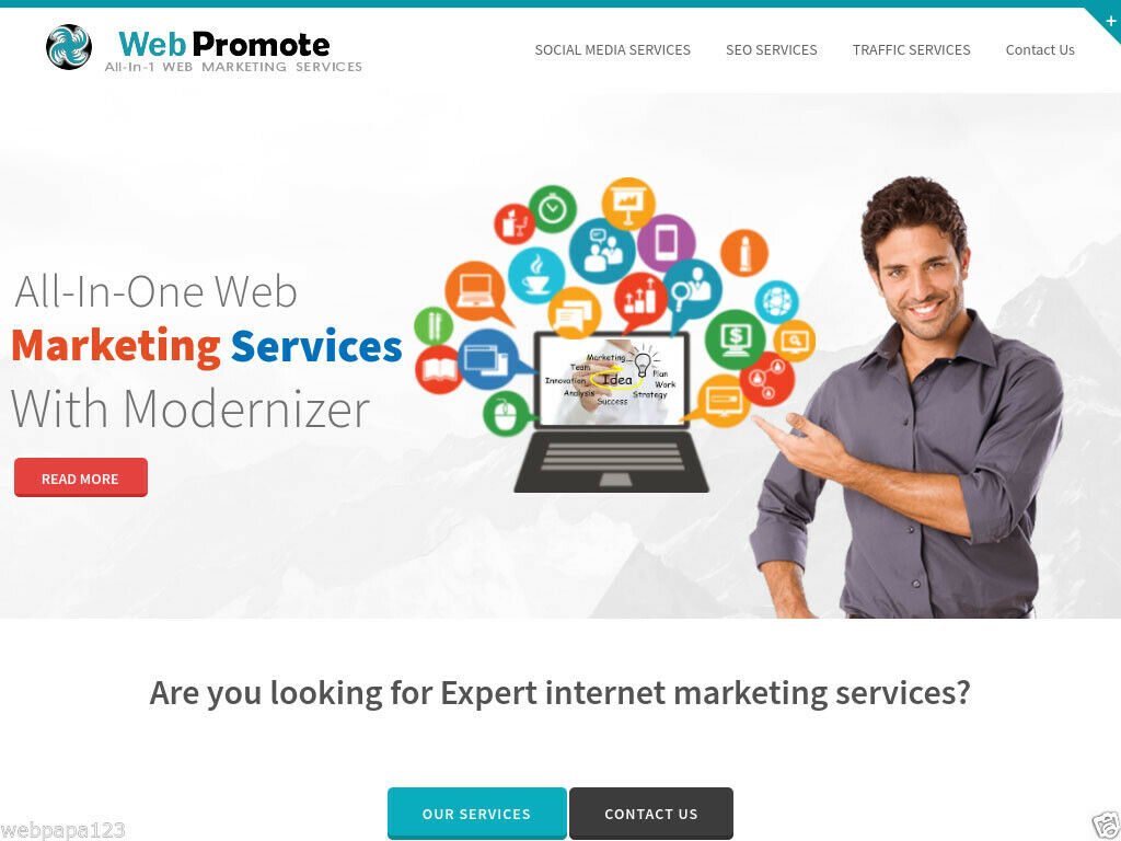 ReadyMade SEO Web Marketing Services Reseller Website - Updated PHP Version