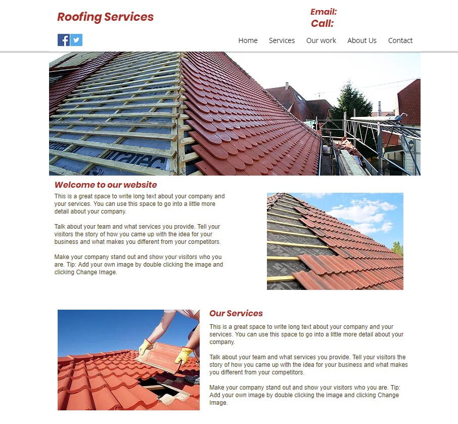Roofing Business Website & Leaflet Template Business For Sale| Roofing Website