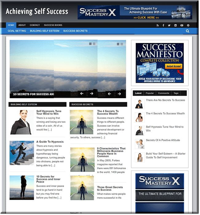 Self Success  Turnkey Website Business earn from affiliate - adsense
