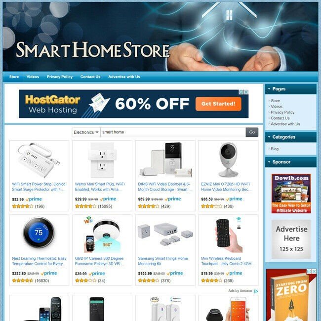 Smart Home - Ready-to-Go Dropship Website, Your Online Business Runs Automatic!