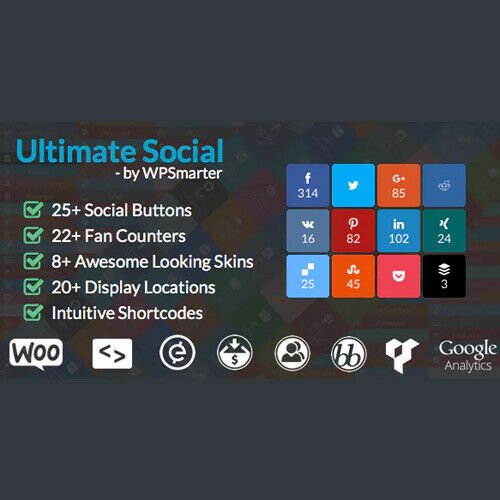 Ultimate Social ⭐ Easy Social Share Buttons and Fan Counters ⭐ Plugin Wordpress