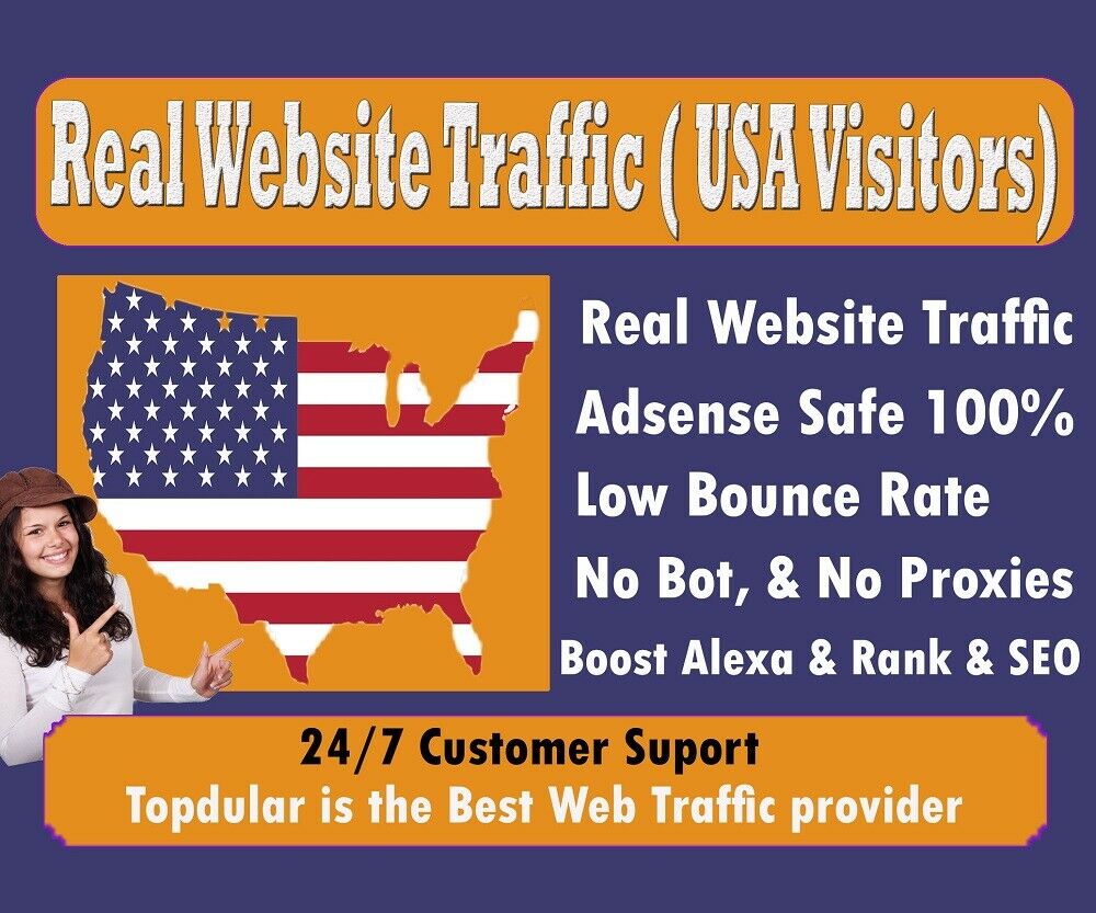 Unlimited Website Traffic (USA)  For 4 Months + Bonus