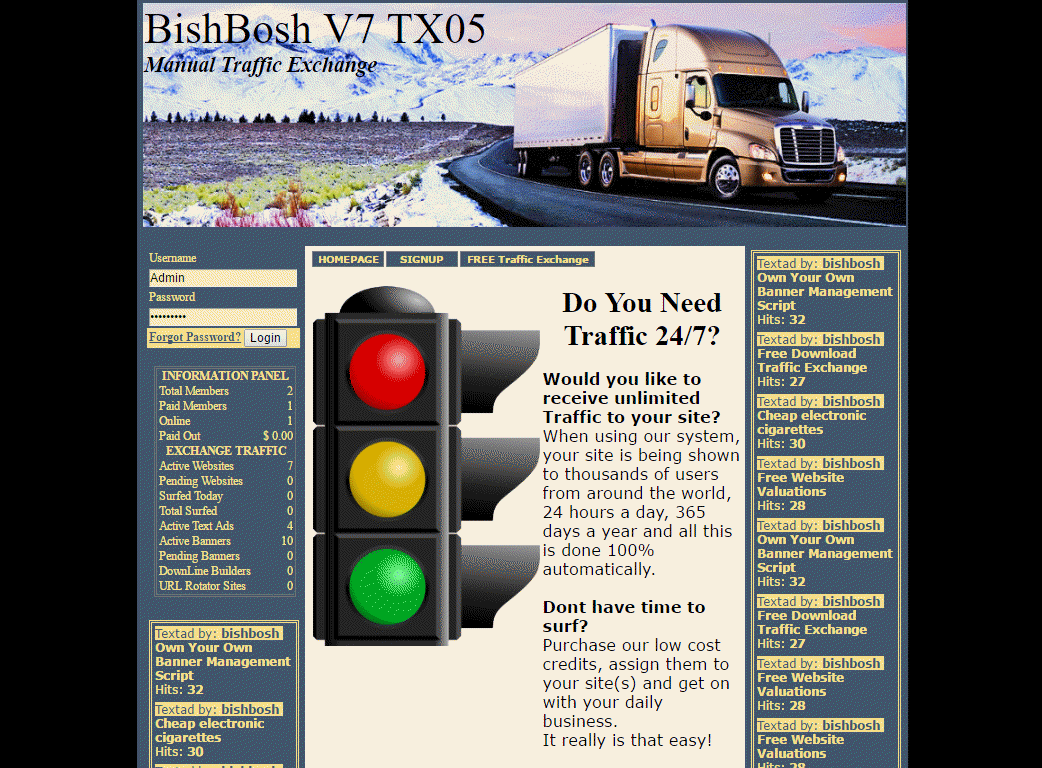 V7 Ready Made Website Manual Hits Traffic Exchange Choose Theme