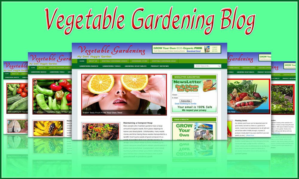 Vegetable Gardening Blog Self Updating Website - Clickbank Amazon Adsense Pages*