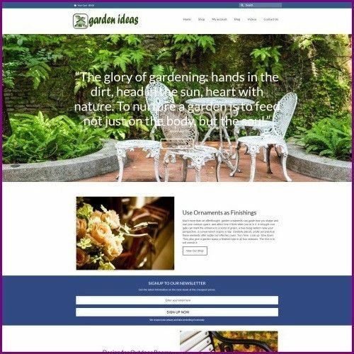 WORK FROM HOME GARDEN DECOR WEBSITE BUSINESS + Domain Name + Hosting + Promotion