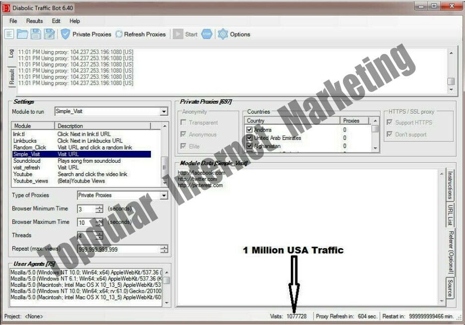 Website Traffic Bot Money Generator + Free Proxies