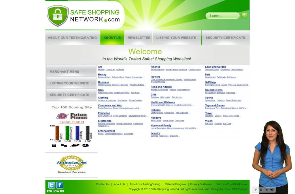 Website for Sell SafeShoppingNetwork.com