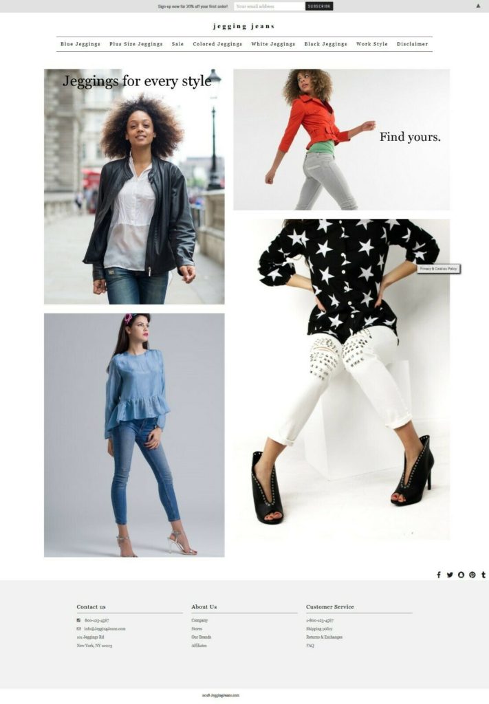 Womens Fashion Jeans Starter Wordpress Site **100% UNIQUE DESIGN