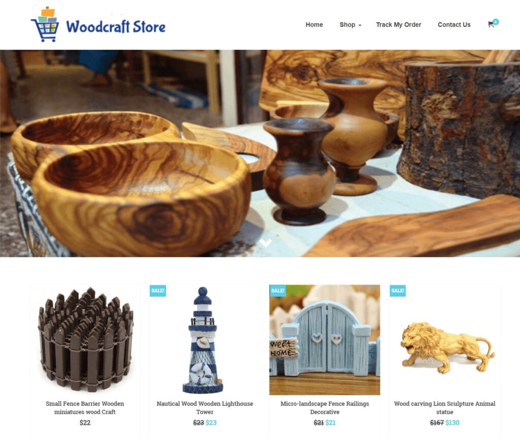 Woodcraft Store Turnkey Website BUSINESS For Sale - Profitable DropShipping