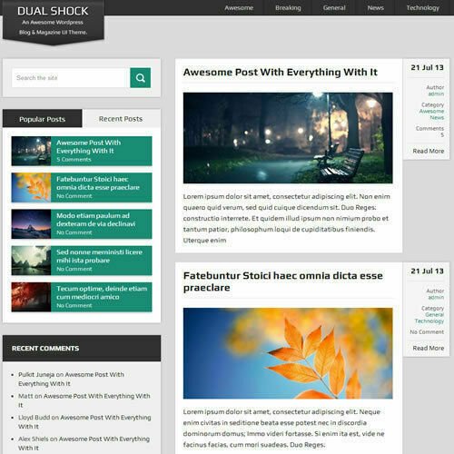WordPress 'DUALSHOCK' Website News / Magazine Theme Business (FREE HOSTING)