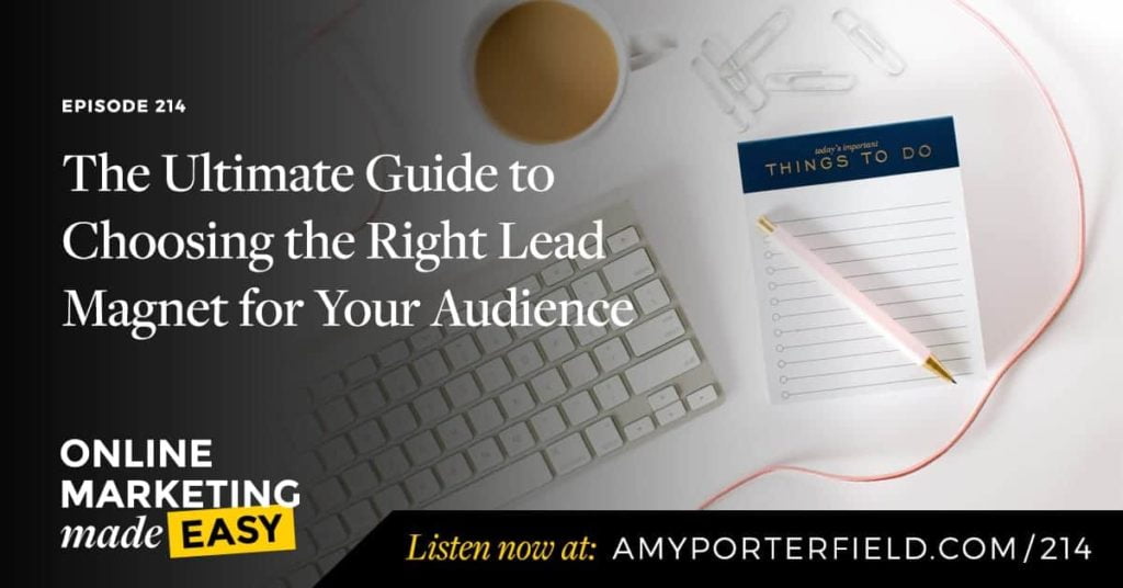 #214: The Ultimate Guide to Choosing the Right Lead Magnet for Your Audience