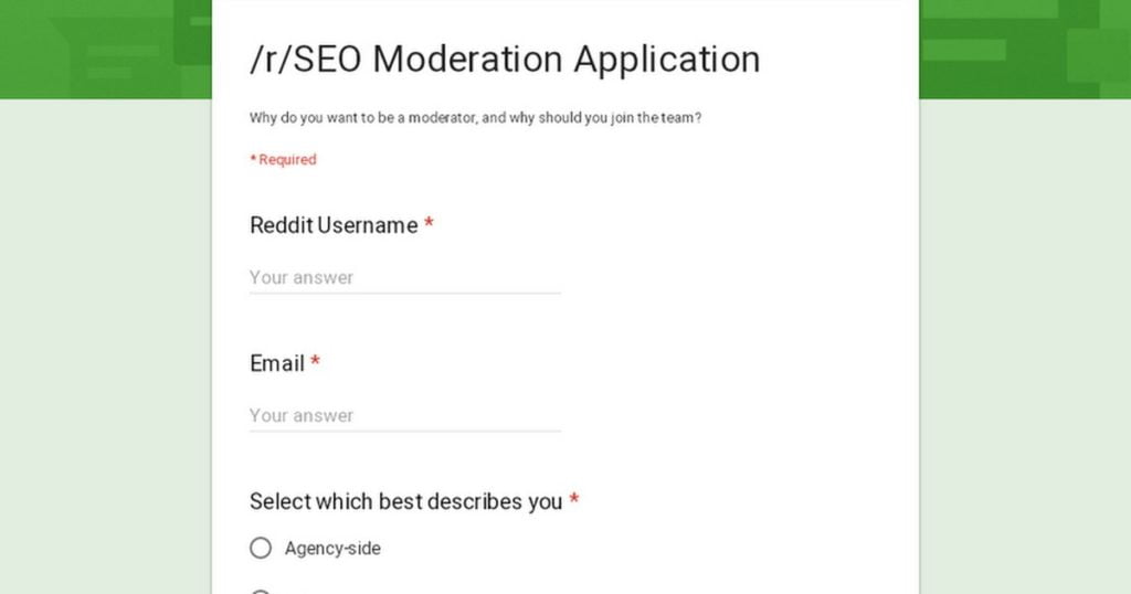 /r/SEO Moderator applications are now open again : SEO