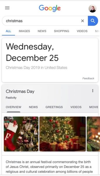 Google cleans up [Christmas] - Search Engine Land