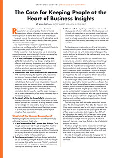 The Case for Keeping People at the Heart of Business Insights