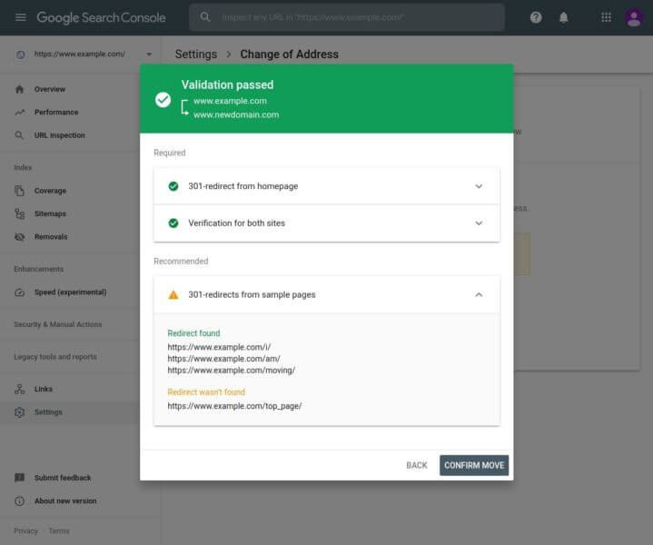 Google Search Console Change of Address tool adds redirect validation & reminder