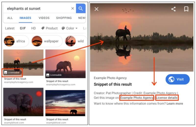 Google adds new image license metadata for licensable image label
