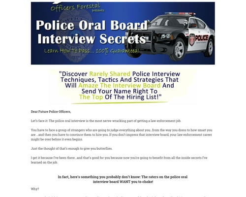 Become A Cop Interview Study Guide: Converting Very Well