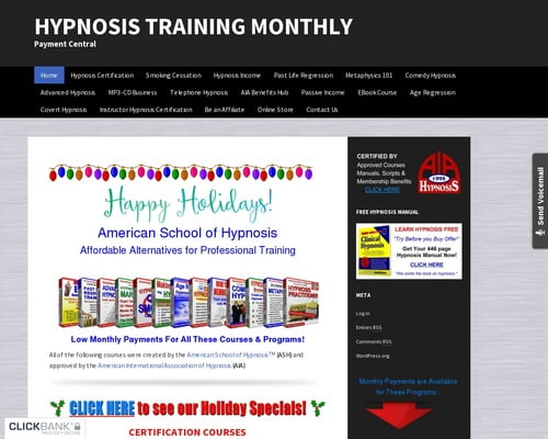 Hypnosis Training Monthly | Payment Central