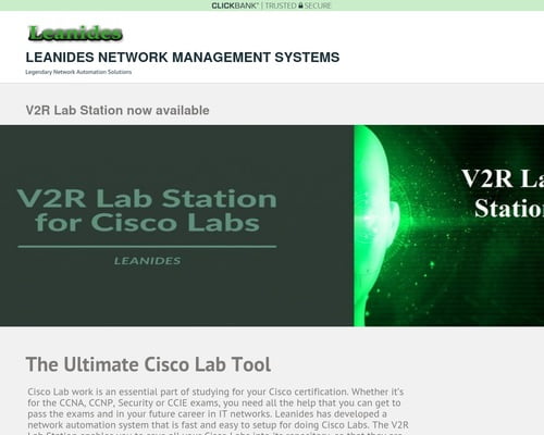 V2R Lab Station now available | Leanides Network Management Systems