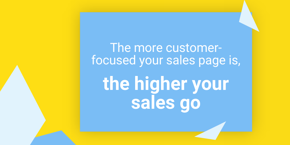 Customer-focused sales page.
