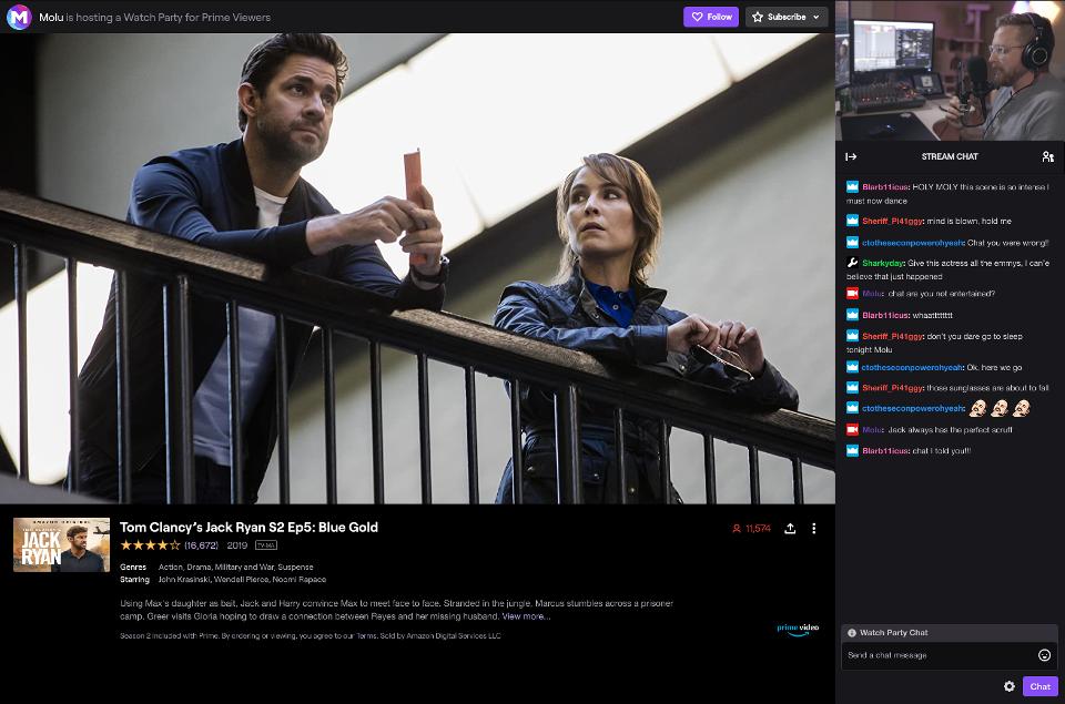 Watch Parties is a new social viewing experience by Twitch that lets creators and viewers enjoy Amazon Prime movies and TV shows together.