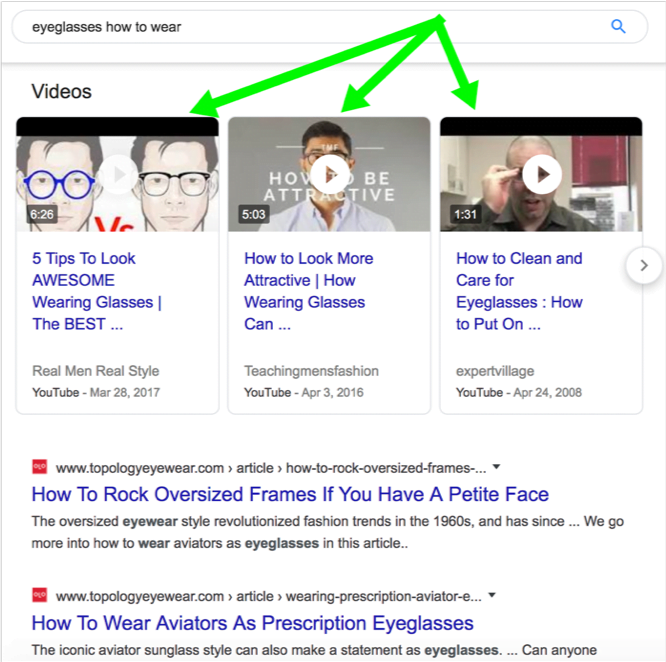 What are Google's video carousels