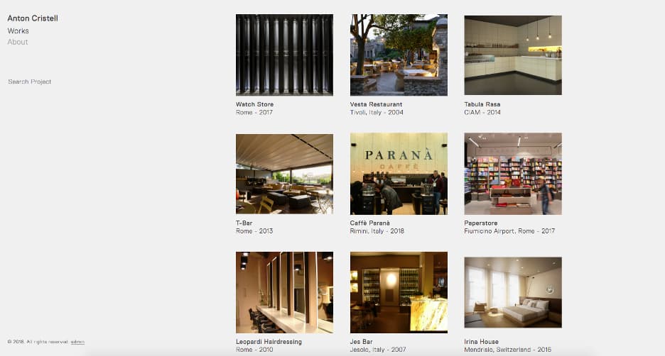 Interior design online portfolio.